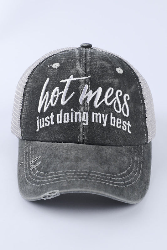 Hot Mess Crisscross Back Hat