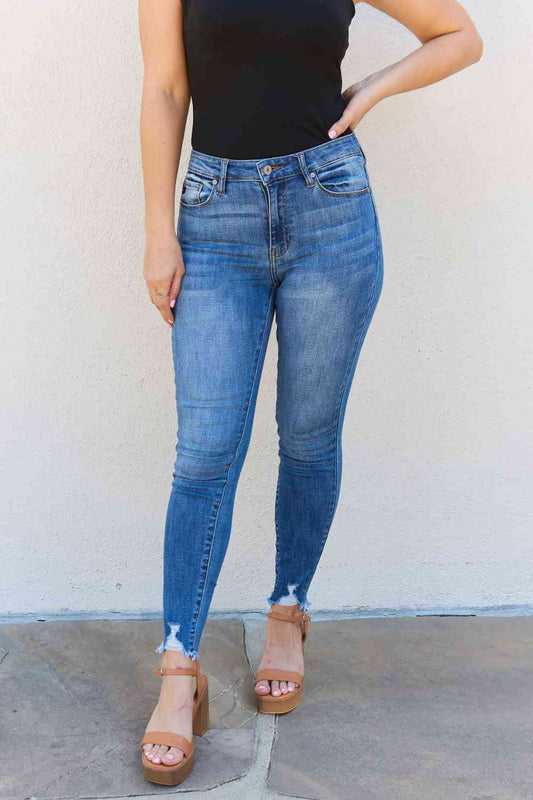 Kancan Lindsay Raw Hem High Rise Skinny Jeans