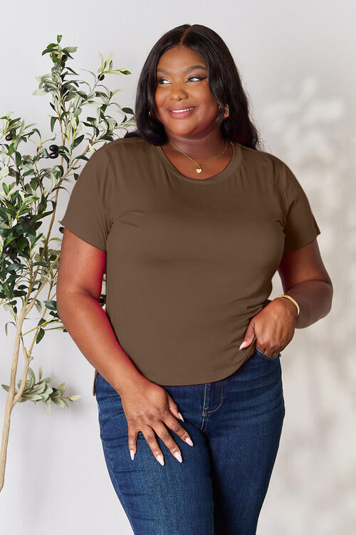 Round Neck Short Sleeve Top (Color Options)